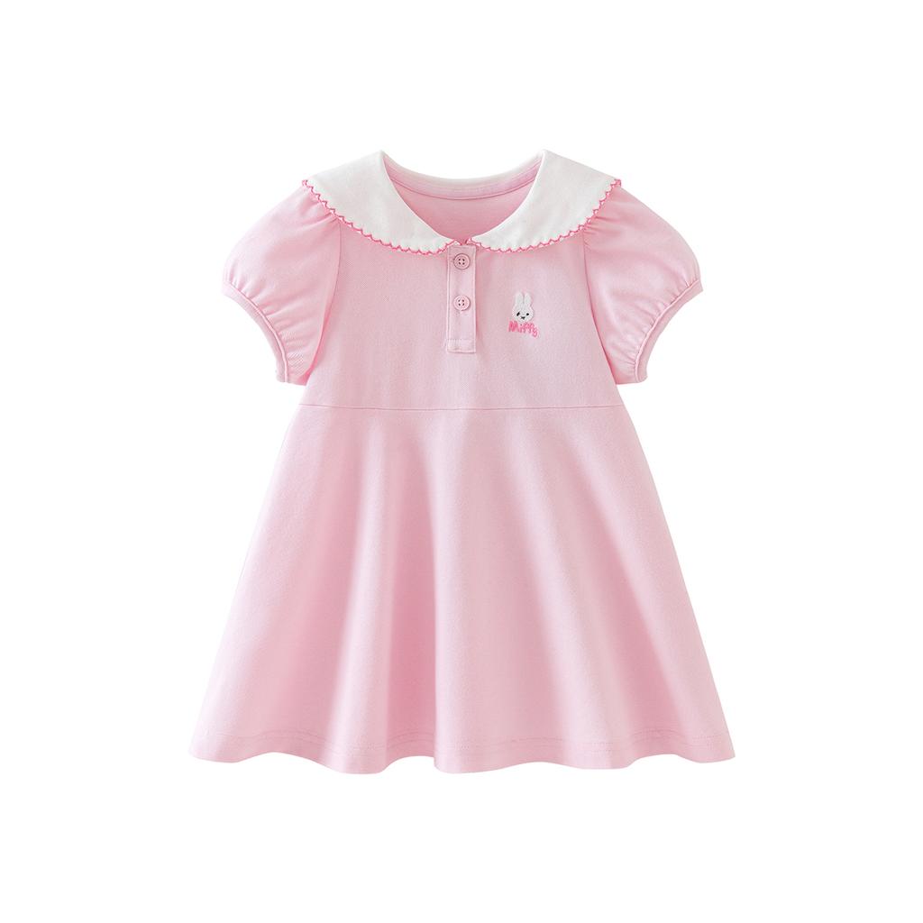 Miffy Collaboration Mini Balabala Girls' Skirt Baby Academy Style Sweet Dress