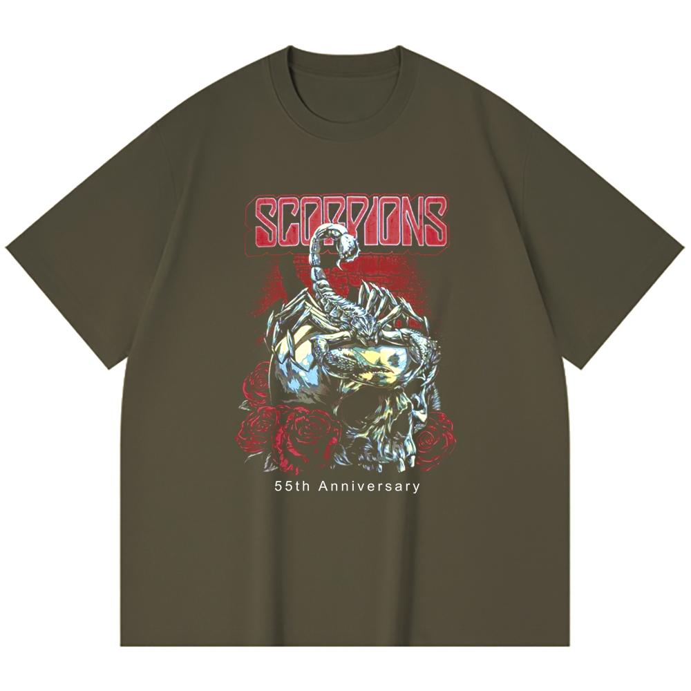 230 g/m² 100% Baumwolle Heavy Metal T-Shirt Rockband Beliebte Musik Druck Unisex Schweres Baumwoll-T-Shirt