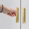 Aluminum Alloy Door Handles Gold Brushed Drawer Knobs Modern Cabinet Pulls  Furniture Hardware