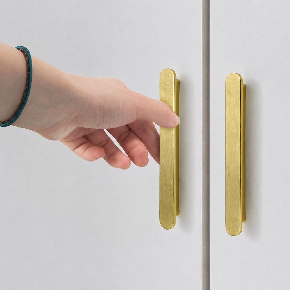 Aluminum Alloy Door Handles Gold Brushed Drawer Knobs Modern Cabinet Pulls Furniture Hardware