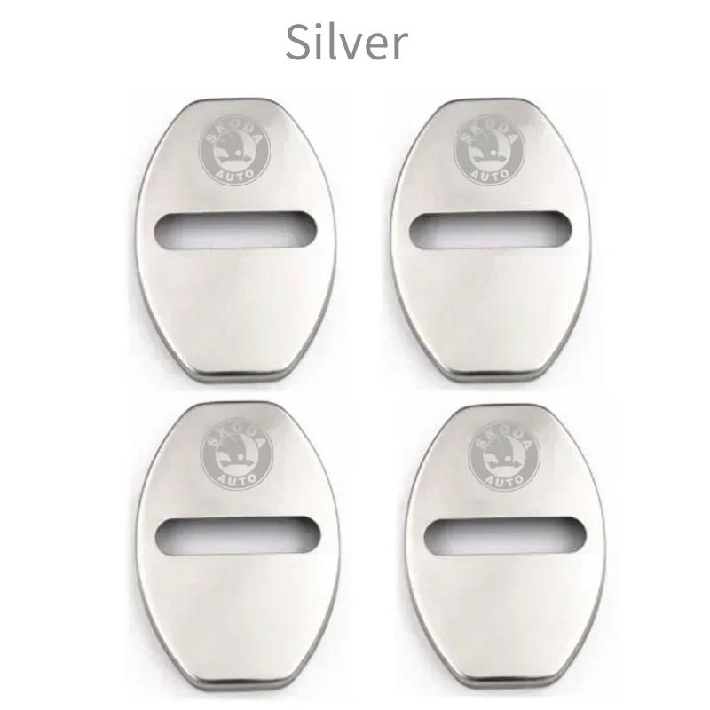 2025 New Car Styling Door Lock Decoration Protection Cover Emblem Case for Skoda Fabia Octavia Kodiaq Superb Karoq Fabia Auto Ac