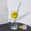 Juice Milk Drinking Glass Straw Washable Reusable Drinking Straw Bamboo Pattern High-temperature Juice Drink Blender Stick
