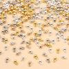 4 Colors, 2 Sizes: DIY Colorfast Alloy Jewelry Accessories with Pendant Round Beads & Positioning Tail Chain