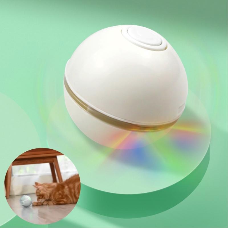Dog Chasing Toy Ball Automatic Rolling Ball Cats Toy Interaction Pet Teaser Ball Toy Auto-Moving Cats Training Toy Gift