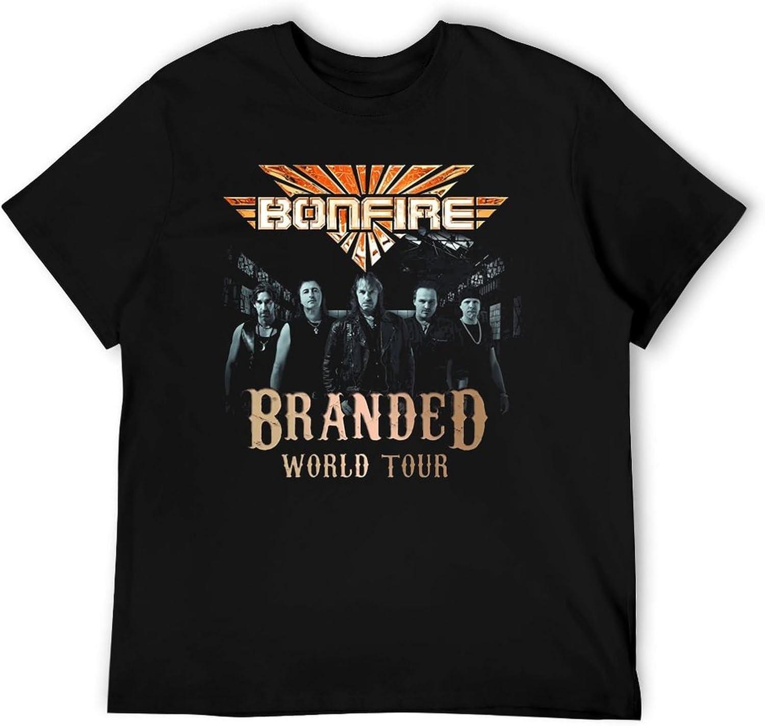 Vintage Band Tour Graphic Cotton Men s T-Shirt - Classic Rock Concert Inspired Tee S