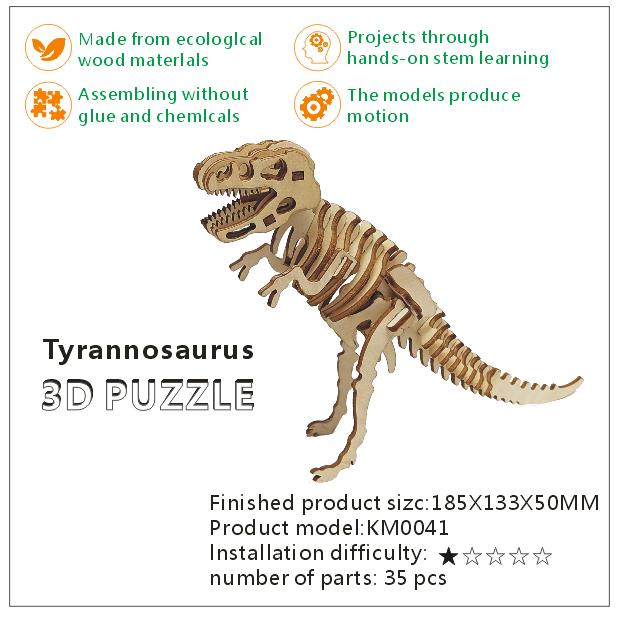 

Dinosaurs 3D Wooden Puzzles For Adults And Teens Diy Model Building Kits Construction Handmade Craft Unique Gift Christmas