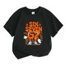 Kids Boys Girls 100% Cotton Crew Neck Short Sleeve T-Shirt, Cartoon 67 Six Seven Drippy Anime Character Print Casual Tee for Children Daily Wear
