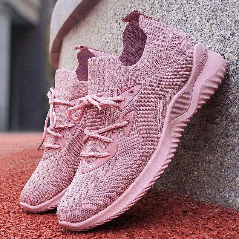 Zapatillas Blancas de Mujer Casual Malla Transpirable Vulcanize Shoes 2021  Moda Otoño Walking Slip on Flats Zapatillas Mujer comprar a buen precio —  entrega gratuita, reseñas reales con fotos — Joom