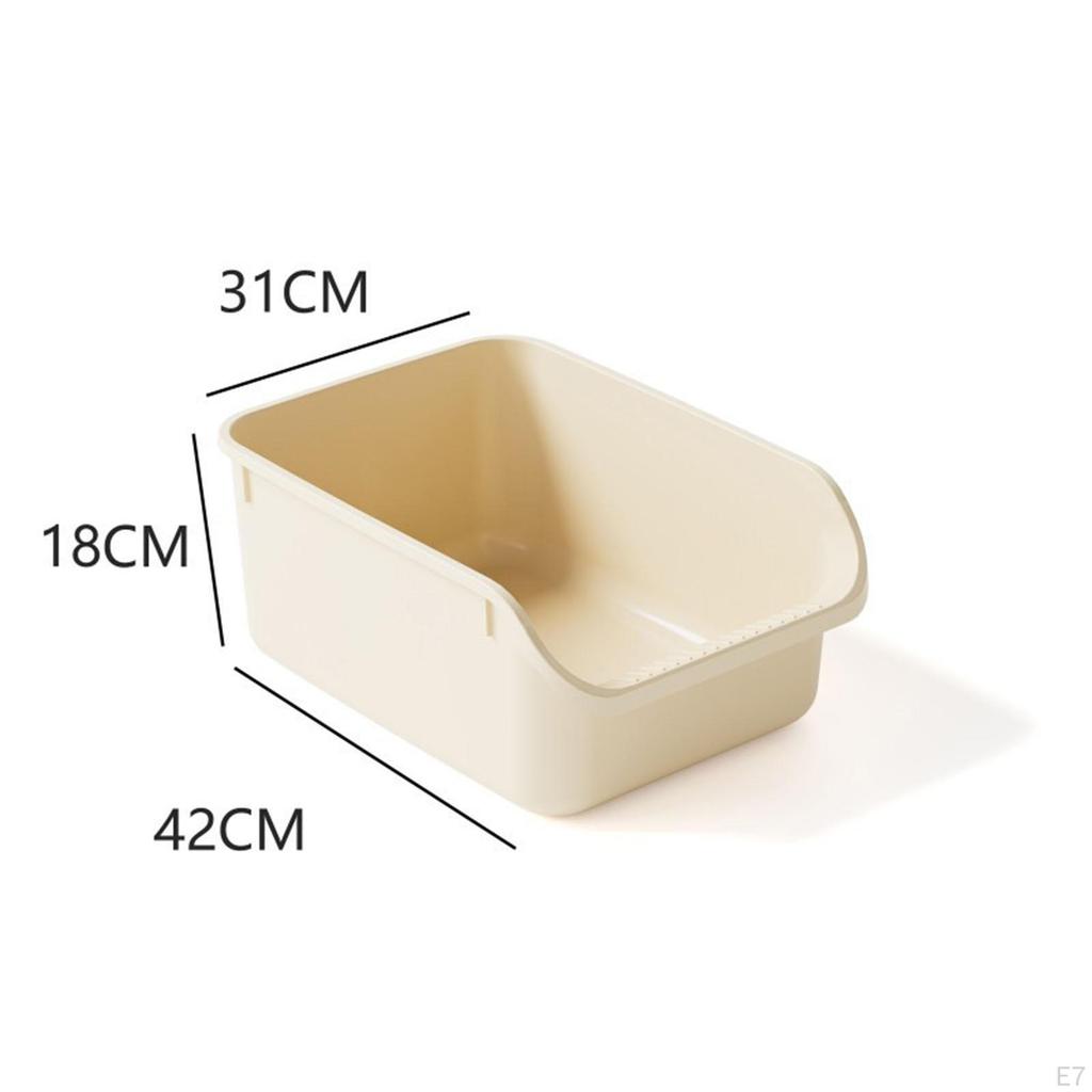 Cat Toilet Pet Sand Box, Anti Splashing Bedpan Supplies High Sided,