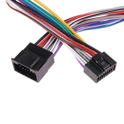 16kolíkové univerzální auto stereo rádio Iso kabelový svazek sady Power Speak Acc prodlužovací 60cm kabel adaptéru pro přehrávač Android