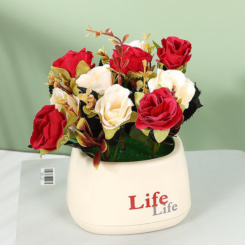 Simulated Chrysanthemum Hydrangea Calla Artificial Flowers Potted Green Plants