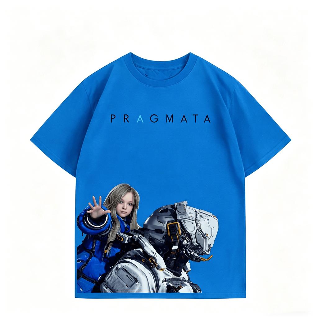 PRAGMATA Hugh Diana Grafik T-Shirt Unisex Unisex Rundhalsausschnitt 100% Baumwolle Kurzarm Y2K Beliebt Oversize Exklusiv 2026 Sommer