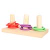 Bird Ring Toy Colorful Interactive Chewing Training Parrot Tabletop Puzzle Toy for Lovebird Cockatiel 5cm 2.0in Ring