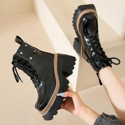 Flache Stiefeletten Damen High Heels Freizeitschuhe Designer Winter Neu Chunky Boots Frau 2025 Trend Party Pumps Goth Botas Mujer