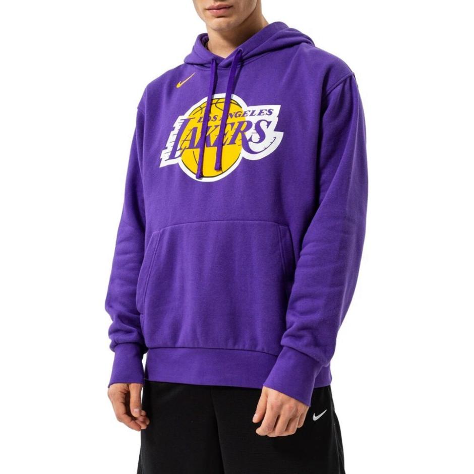 New Nike Nba Los Angeles Lakers Fleece Pullover Hoodie DN4709-504