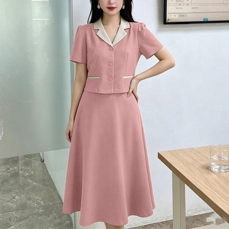 

ZANZEA Women Short Sleeve Blouse and Skirts Casual Two Piece Suit Sets 5XL рожевий