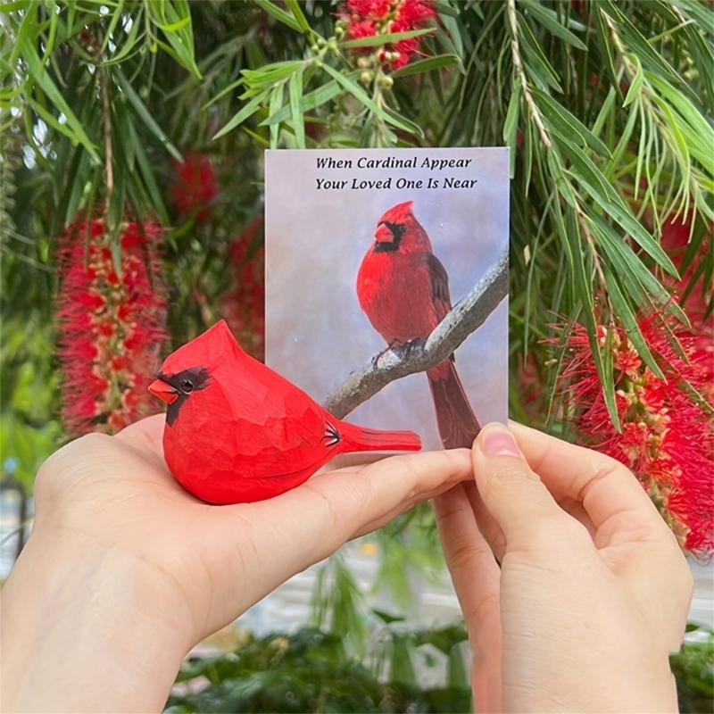 Resin Bird Decoration Hand-Carved Bird Figurine Hand-Painted Sculpted Resin Birds Statues 1PC