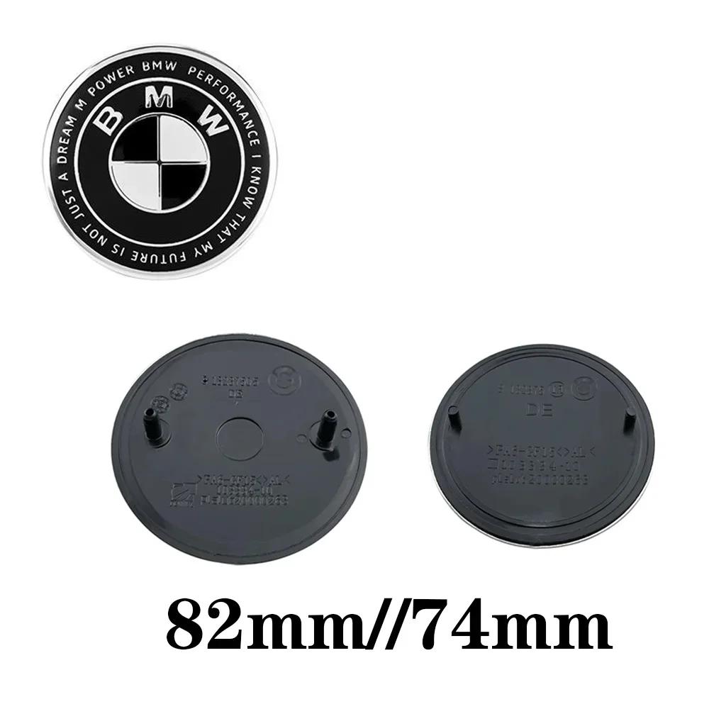 2 st 74mm 82mm Bilemblem Logotyp Bakluckemärke för BMW E46 E39 E87 E90 E28 E53 E30 E60 E34 E36 E61 E62 E70 E91 E92