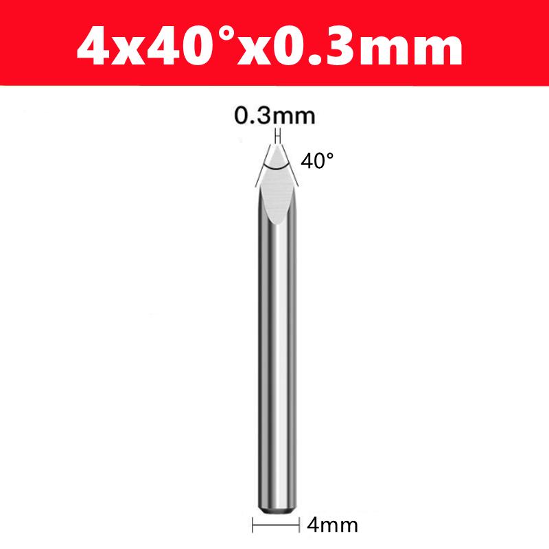 CNC Router Bit 3 Edge Pyramid Engraving Bits 4mm/6mm Shank Carbide End Mill 20,30,40,45,60,90 Degrees CNC Router Milling Tool