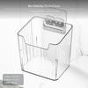WallMounted Toothbrush Holder, NoDrill Storage Rack, Bathroom Organizer Transparent White