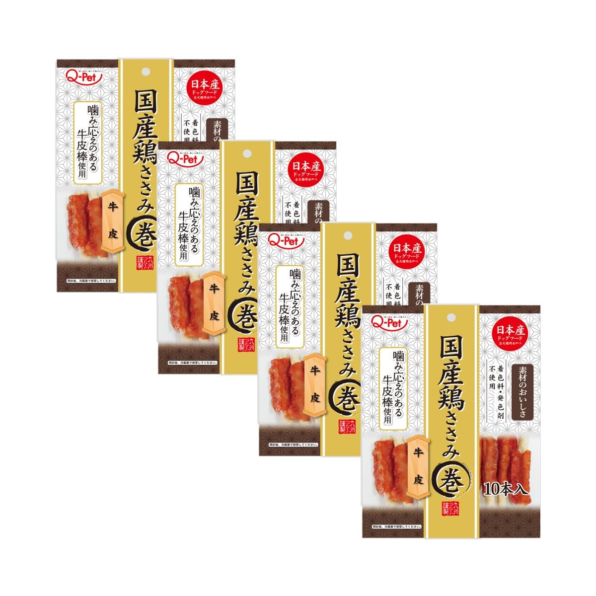 

Домашняя куриная грудка, завернутая в говяжью кожу 10 шт. Q-Pet (x4)