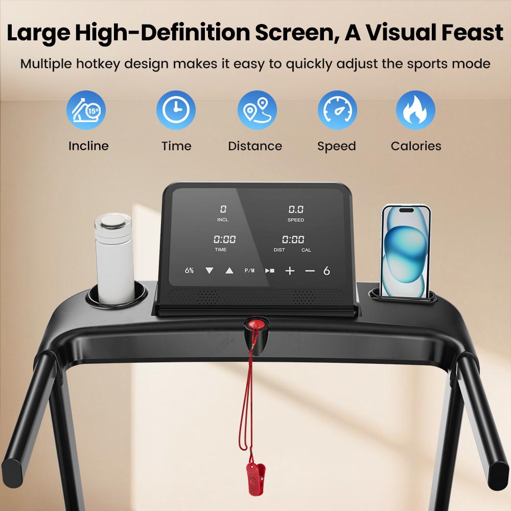 Formill Walking Treadmill FT61 LED Display Remote Control Compact Walking Pad Home Office Use Treadmill with Incline