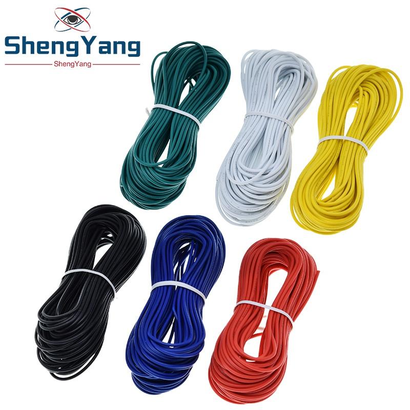 10M 1007 24AWG Anschlussdraht 80C / 300V Kabel DIY Elektrischer Draht Kabel Rot/Schwarz/Blau/Gelb für Elektronische Komponenten
