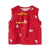Girls' Red Festive New Year Sleeveless Vest - Spring/Autumn Infant Cape Jacket