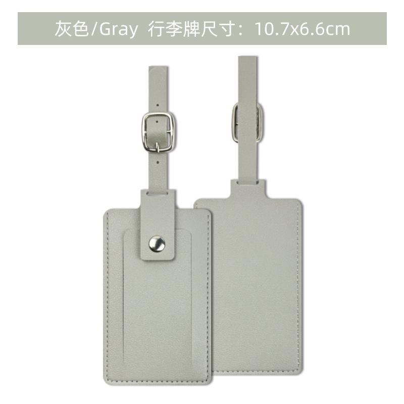 PU Leather Luggage Tag for Women Men Travel ID Holder Suitcase Label Portable Boarding Tag Accessories