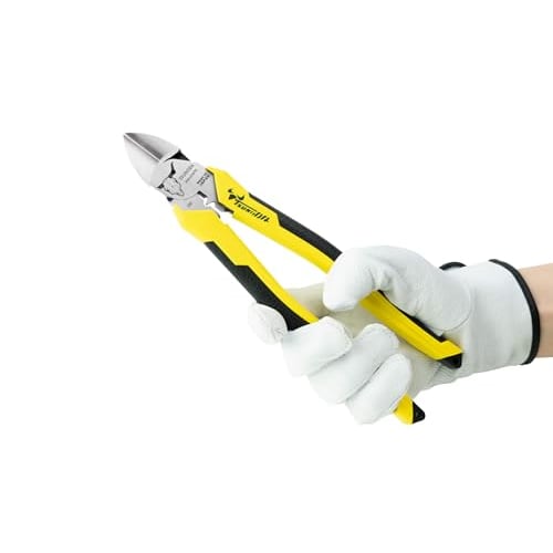 TSUNODA Electric Power Thin-Blade Nippers with Crimping Function, Eccentric VVF2.6 x 3 Cores, 225mm, PUN-225ATG