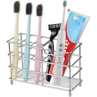 Držák na zubní kartáčky do koupelny - Nerezový stojan na zubní pastu pro stojan na elektrické zubní kartáčky Organizér Příslušenství