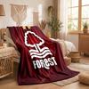 Coperta in Pile a Tema Nottingham Forest Morbida e Accogliente in Peluche per Camera da Letto Divano Viaggio