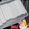 10/100pcs Acrylic Ice Cream Sticks Creamsicle Cakesicle Cake Candy Pop Sticks Reusable DIY Popsicle Crafts Kitchen Gadget Tools