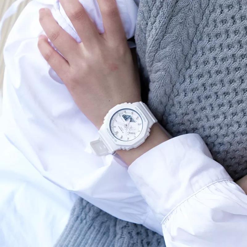 Casio G-Shock Fashion Quartz Watch Resin Strap White Dial Women Watches GMA-S2100-7APR