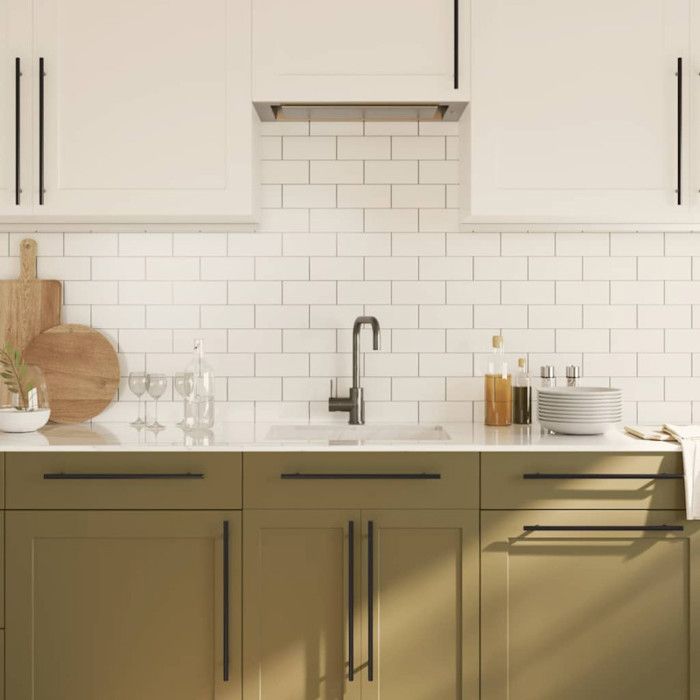 VidaXL Cabinet Handles 5 Pcs, Cupboard Handles, T-Shaped Handles Kitchen Home Interior, Black 320 Mm Steel 155370