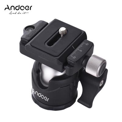 Mini rótula de bola de mesa soporte de rótula de trípode de vídeo de 360 ​​grados con placa de liberación rápida