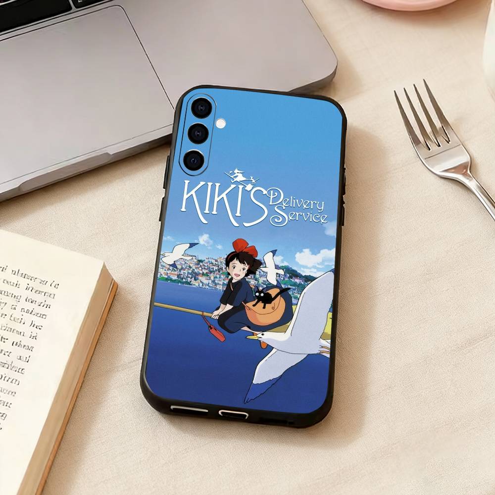 Anime Delivery Kikiss-Service Phone Case For Samsung Galaxy A73,A72,A71,A70,A53,A52,A51,Others Soft Black Cover