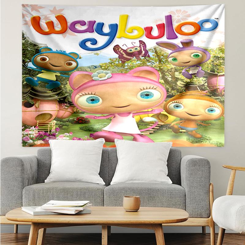 1PC Waybuloo Adventures Tapestry Accessories Playroom Tapestry, for Bedroom,Livingroom, Dormitory Room Wall Decor Fan Birthday Gifts