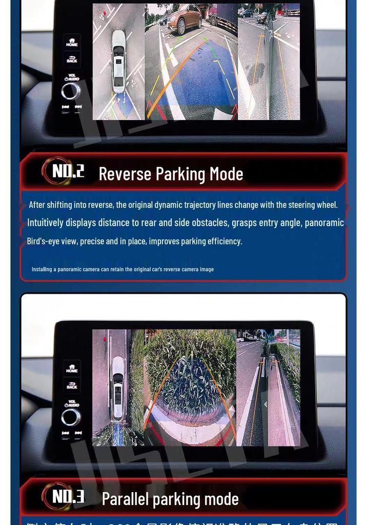 360° Panoramic Image System for Hongqi H5/H6/EQM5/HQ9 with Integrated Driving Recorder