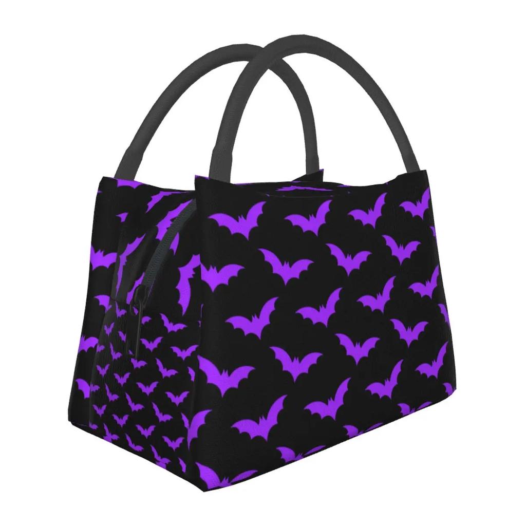 Spooky Halloween Ghost Lunch Bag Skulls Print Lunch Box Casual Outdoor Cooler Bag Convenient Waterproof Thermal Tote Handbags