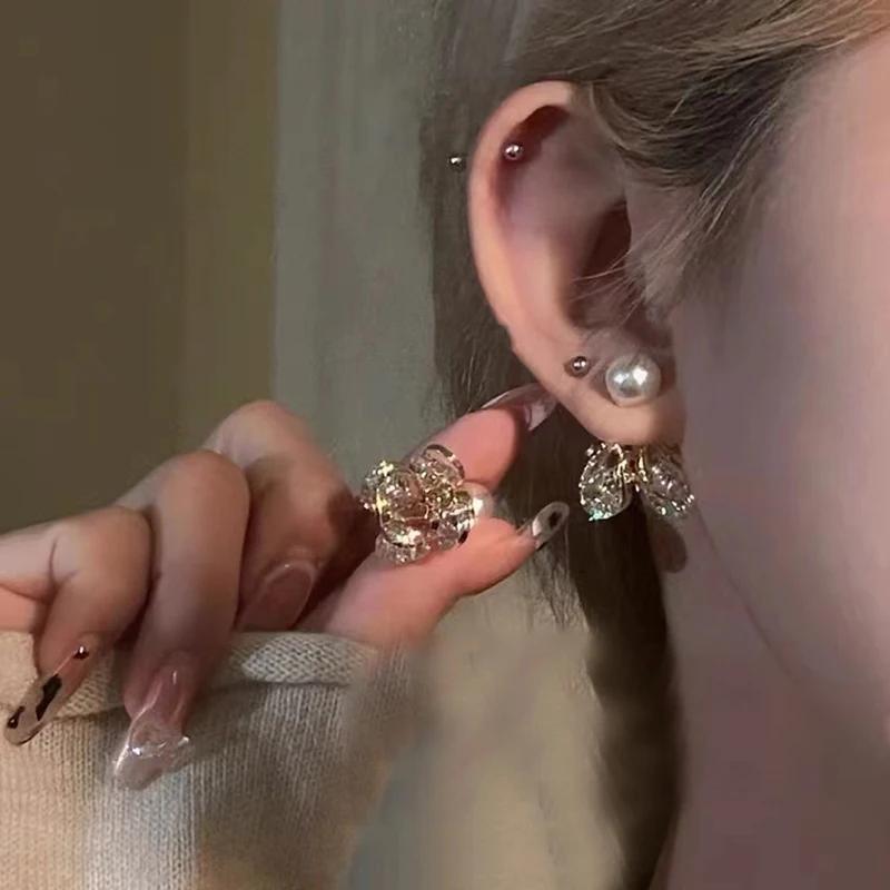 Design Firefly or Badminton Shaped Zircon Earrings for Womens Luxury Zircon Party Girls Fashion Accessories 2024 New in Earring