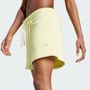 Adidas Truecasuals Terry Shorts With Small Logo Print And Drawstring Women Bottoms Pink Yellow IT8275