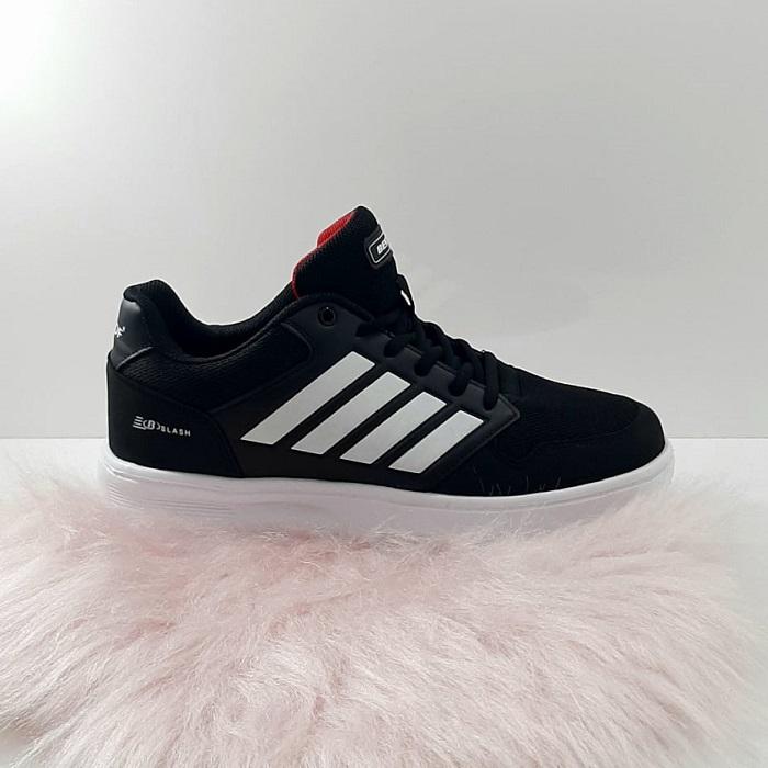 Bestof 074 Black Sneaker Flat Sole Lightweight Comfortable Sports Couple Shoes