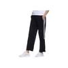 Adidas Logo Embroidered Straight Leg High Waist Knitted Sports Pants Women Pants Black GK8762