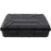 Tool Box Black Multifunction Wear Resistant Tool Storage Hardware Organizer for Hardware Power Tools Electronics, 37.1cmx26.2cmx10.7cm