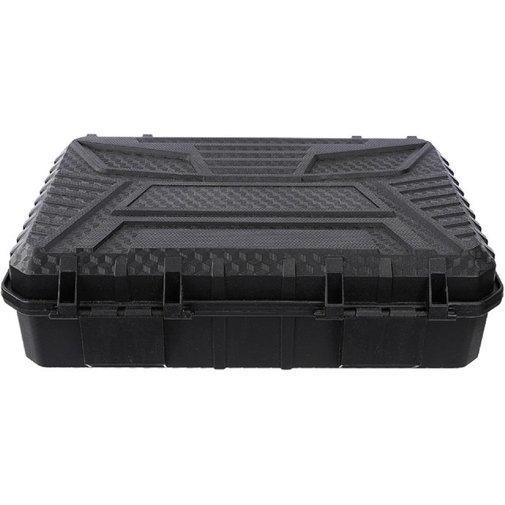 Tool Box Black Multifunction Wear Resistant Tool Storage Hardware Organizer for Hardware Power Tools Electronics, 37.1cmx26.2cmx10.7cm