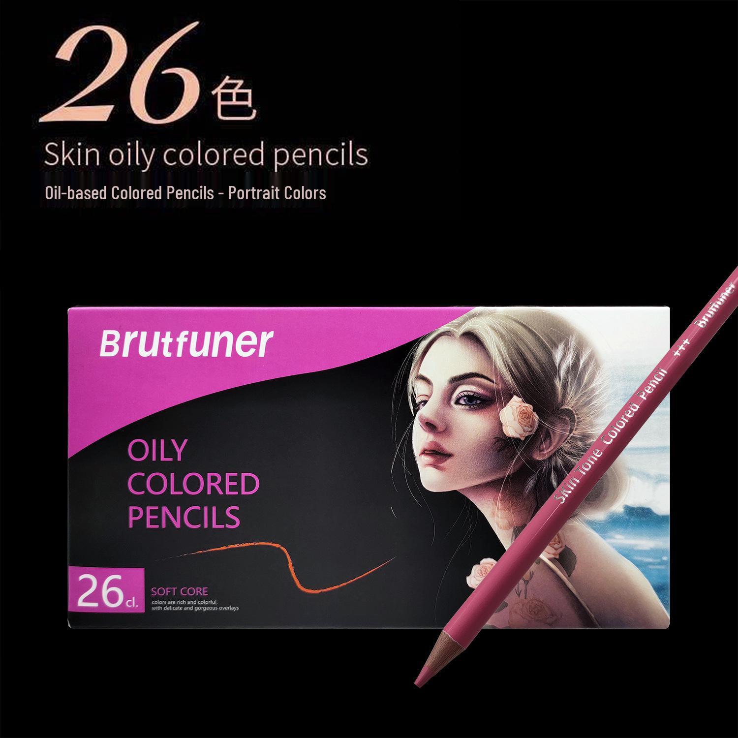 

Набор карандашей 120 цветов на масляной основе и 180 цветов водорастворимых с ручками для комиксов и граффити - Идеальный художественный подарок 2B