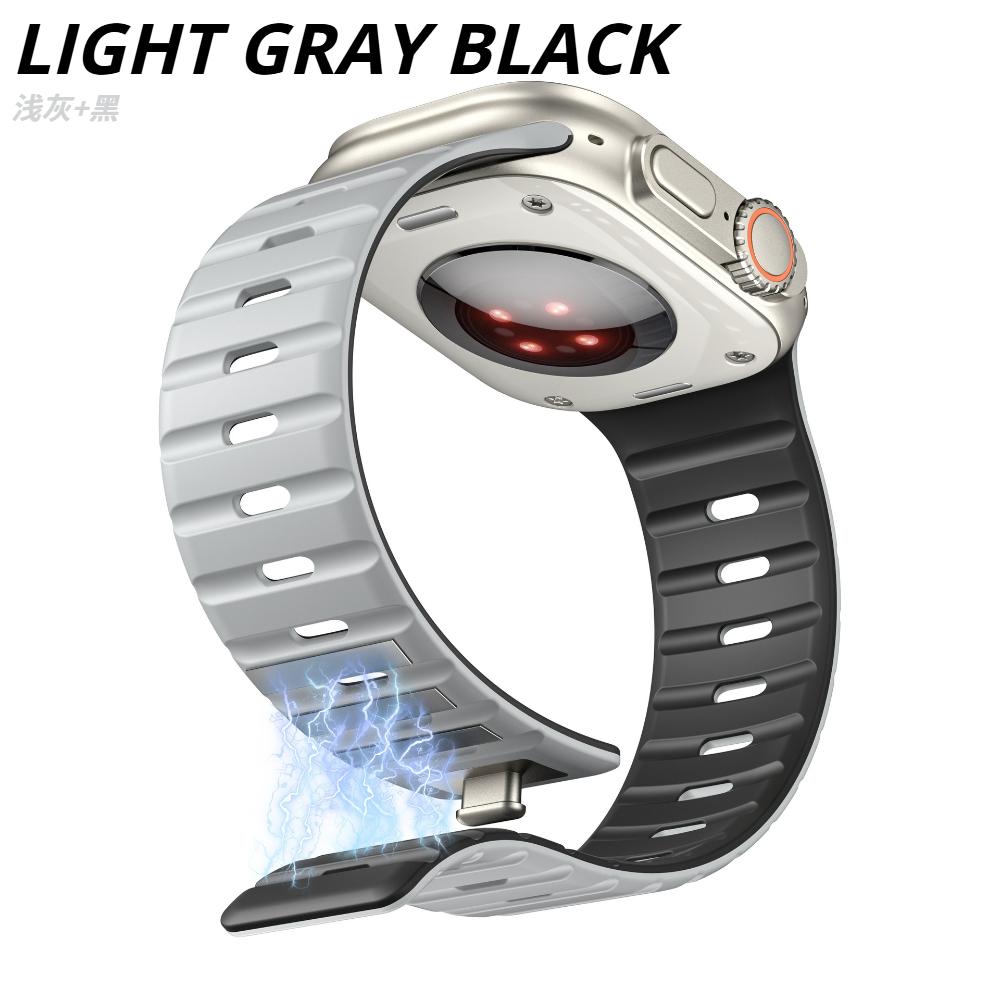 Silicone Strap for Apple Watch Ultra 3/2/1 49mm 11 10 46mm 42mm Magnetic Bracelet Band IWatch 9 8 7 6 5 4 SE 45mm 41mm 44mm 40mm