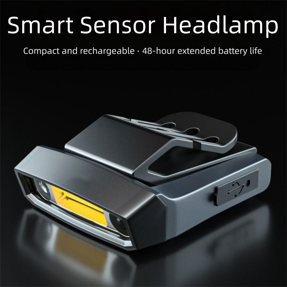 Ultralight COB Headlight Super Bright Strong Light Rechargeable Headlamp Long Battery Life USB Head Flashlight Fishing
