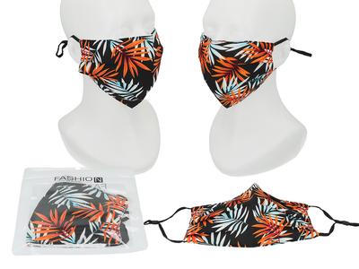 Reusable Fabric Protective Face Mask with Tropical Pattern